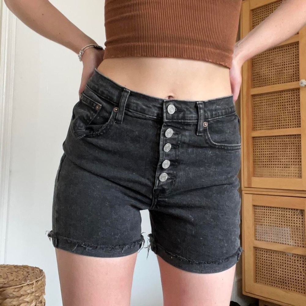 GAP Black High Waist Denim Shorts